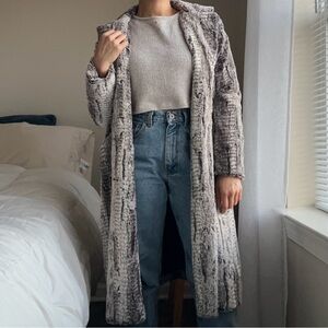 Johnny Was AKELA LAPEL FAUX FUR JACKET XS